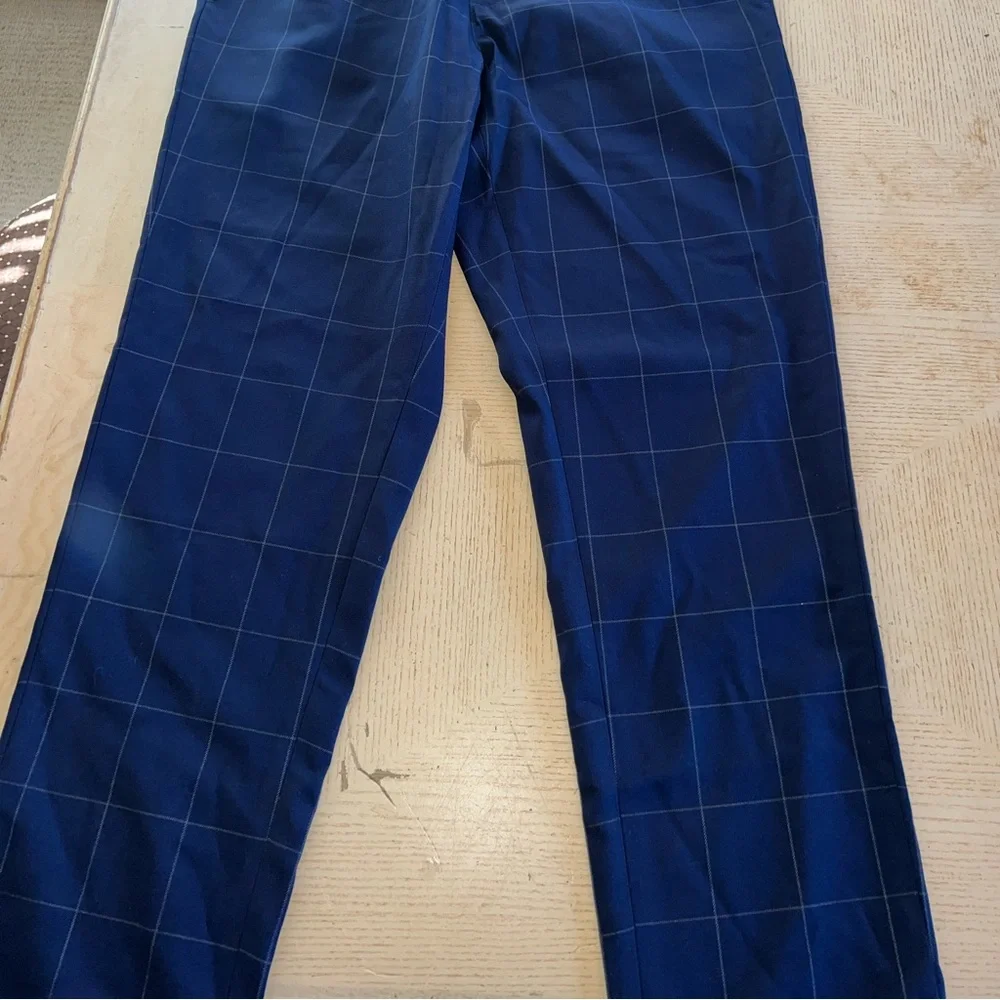OPEN EDIT Men's E-Waist Plaid Stretch Pants NEW size small